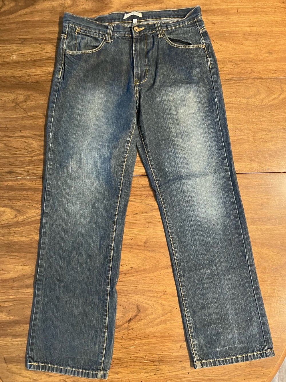 Classic Mens Straight Leg Jeans Size 36 X 32 Blue Medium Wash Denim Pockets Y2K